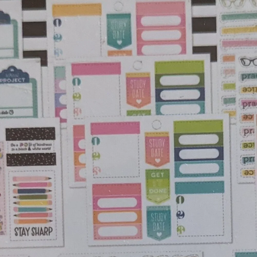 NWT 423pc Happy Planner 'Need Vacay' Multi Pack Stickers Sticky Note Accessories